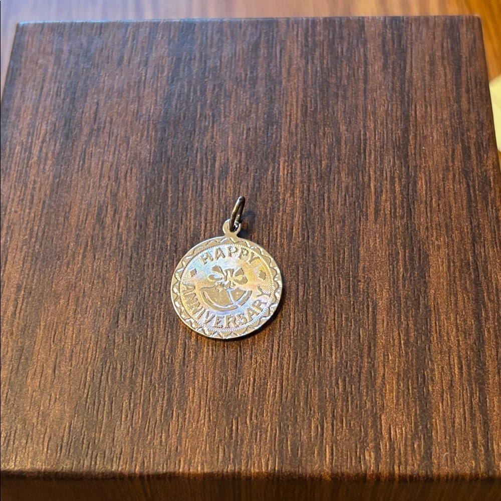 Sterling Silver Happy Anniversary Charm